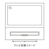 HAMILeX Walmore（ウォルモア） テレビスタンド ブラック 棚板寸法：幅498.5×奥行380mm WA-8315 1台（直送品）