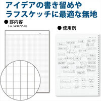 コクヨ ソフトリングノート A5 方眼罫 70枚 黒 1冊 ス-SV437S5-D