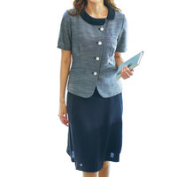 カーシーカシマ ENJOY ESS842 フレアスカート ネイビー 13号 1着