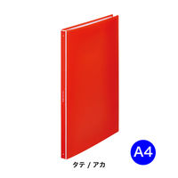 キングジム クリアーファイル ヒクタス(透明) アカ 7281TW-R 1冊