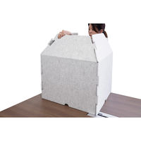 【軒先渡し】リス REMUTE デスクブース 幅685×奥行685×高さ705mm ライトグレー GTEC143 1台（直送品）