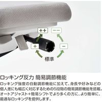 【組立設置込】コクヨ モネット クッション 肘無 ランバー無 背座ツートン ウレタンキャスター Wグレー×ソフトテラコッタ×Lグレー 1脚（直送品）