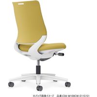 【組立設置込】コクヨ ミトラ2 布 スタンダードバック ランバー無 サークル肘 黒脚 ナイロンキャスター ブラック×ターコイズ １脚（直送品）