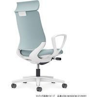 【組立設置込】コクヨ ミトラ2 布 アディショナルバック ランバー無 サークル肘 黒脚 ナイロンキャスター 白灰×アッシュピンク １脚（直送品）