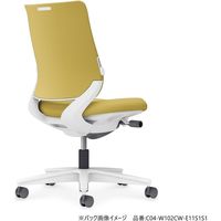 【組立設置込】コクヨ ミトラ2 布 スタンダードバック ランバー付 L字肘 白脚 ナイロンキャスター ホワイトグレー×カーマイン １脚（直送品）