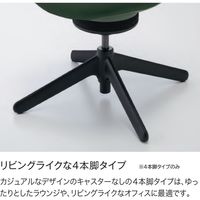 【組立設置込】コクヨ イングライフ 肘無 背クッション 4本脚 背座同色 ブラック 1脚（直送品）