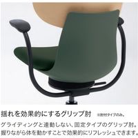 【組立設置込】コクヨ イングライフ 固定肘 背クッション 5本脚 背座同色 ウレタンキャスター ブラック 1脚（直送品）
