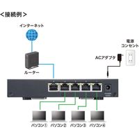 サンワサプライ 2.5G対応 スイッチングハブ(5ポート・マグネット付き) LAN-2GIGAS501 1個（直送品）