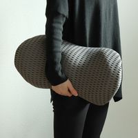 クラスアップ クッション ランバーサポート ウレタン メッシュ 低反発 グレー 387520 1個（直送品）