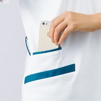 住商モンブラン スクラブ 兼用 半袖 白/ターコイズ 72-1374 1枚　スクラブ（直送品）