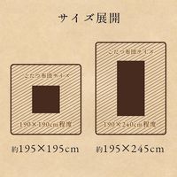 イケヒコ こたつ布団 カリス 上掛け 1950×1950mm ブラウン 1171700068050 1枚（直送品）