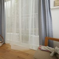 スミノエ コルネ セミオーダー レースカーテン エール 1800×1640mm ナチュラルホワイト １セット(2枚入)（直送品）