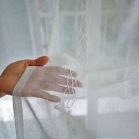 スミノエ コルネ セミオーダー レースカーテン カーヴ 1800×1340mm ナチュラルホワイト １セット(2枚入)（直送品）