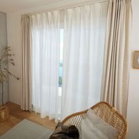 スミノエ コルネ セミオーダー レースカーテン リントネ 2500×2290mm ナチュラルホワイト １セット(2枚入)（直送品）