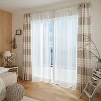 スミノエ コルネ セミオーダー レースカーテン ソステ 1700×1390mm ナチュラルホワイト １セット(2枚入)（直送品）