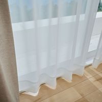 スミノエ コルネ セミオーダー レースカーテン ユラノ 1400×1340mm ナチュラルホワイト １セット(2枚入)（直送品）