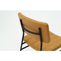 【軒先渡し】オリバー スチールチェア アンティーク調ビニールレザー レトロ ブラック 1脚（直送品）