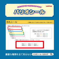 オキナ パリオシール 名札シール 59×13mm 黄 PS603 1袋（168片）