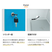 【軒先渡し】Netforce ネットフォース キューボイド ロッカー 幅350×奥行450×高さ450mm BK×BK 1台（直送品）