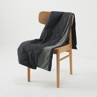 無印良品 収納ポケット付き３ＷＡＹブランケット ８０×１３０ｃｍ 黒  良品計画