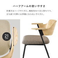 【軒先渡し】萩原 ダイニングチェア　２脚組 ブラウン/ブラック １セット（２脚入）（直送品）