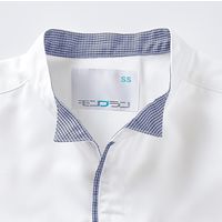 住商モンブラン 調理コート 7分袖 白/ブラウンチェック 2-687 M 1枚（直送品）