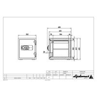 【設置込】 ディプロマット デジタルテンキー式耐火金庫 (1時間耐火） 25L オフホワイト 125EN88 1台（直送品）