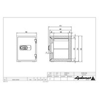 ディプロマット 【玄関渡し】デジタルテンキー式耐火金庫 (1時間耐火) 36L オフホワイト 530EN88 1台（直送品）