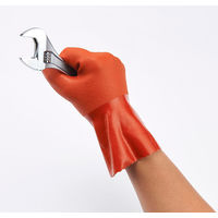 ショーワ 塩化ビニール手袋 まとめ買い 簡易包装ニュービニローブ(10双入) オレンジ Lサイズ NO610-L10P 1袋(10双)（直送品）