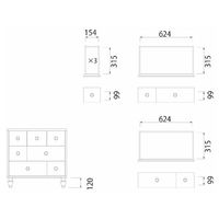 白井産業 フレンチシャビー フレンチテイストがお洒落なローチェスト 1台（直送品）