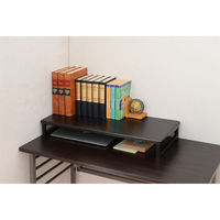 YAMAZENデスク上スタンド 机上台 モニター台 幅590×奥行250×高さ80mmブラック/ブラックDTS-5925(BK/BK)