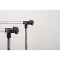 YAMAZEN　パイプハンガー　伸縮ダブルタイプ　ブラック　（直送品）