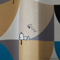 スミノエ PEANUTS セミオーダー カーテン スリーピースヌーピー 1100×2150mm ブルー 1セット(2枚入)（直送品）