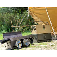 リングスター Starke-R 2段式ボックス スチール製 オリーブドラブ L410×W200×H180mm STR-411 OD 1個（直送品）