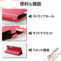 スマホケース 汎用 マルチケース Lサイズ レザー 手帳型 ディープピンク P-05PLFUSJPND エレコム 1個（直送品）