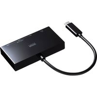サンワサプライ USB Type-Cハブ付き ギガビットLANアダプタ USB-3TCH19ABKN 1個