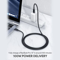 USBケーブル Type-C 1m 4K映像出力対応 100W PD 急速充電対応 AUKEY Impulse ブラック CB-CD23-BK 1個