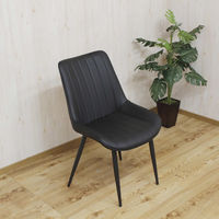 【軒先渡し】後藤家具物産 シンプルダイニングチェアー ブラック DC-RTY-BK 1セット(2脚入)（直送品）