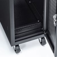 サンワサプライ キャスター付きハブボックス(2U・ブラック) CP-THBOX2UBK 1台（直送品）