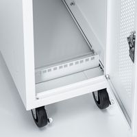 サンワサプライ キャスター付きハブボックス(2U・ホワイト) CP-THBOX2UW 1台（直送品）