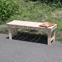 エイ・アイ・エス 国産桧 縁台 幅1135×奥行400×高さ400mm ナチュラル NHE-120 NA 1台（直送品）