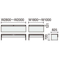 【組立設置込】コクヨ ワークヴィスタプラス 片面デスク 配線開閉式 幅1000×奥行825×高さ720 DWV-WD1008-E6AMT12 1台（直送品）