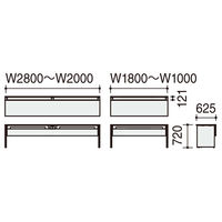 【組立設置込】コクヨ ワークヴィスタプラス 片面デスク 配線開閉式 幅2000×奥行625×高さ720 DWV-WD2006-E6AMV52 1台（直送品）