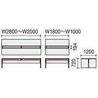 【組立設置込】コクヨ ワークヴィスタプラス 両面デスク 配線開閉式 幅2000×奥行1200×高さ720 DWV-WD2012-SAWMT12 1台（直送品）