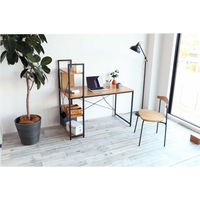 ラックPCデスク コンセント付 NA 幅1200×奥行640×高さ1220mm ナチュラル×ブラック T-3578NA 1台（直送品）