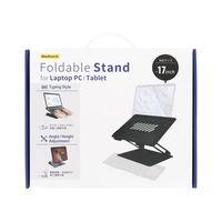 ノートPCスタンド タブレットスタンド 17インチまで対応 冷却スリット付き 高さ角度調整可能 アルミ製 ブラック オウルテック