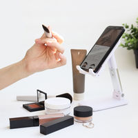 タブレットスタンド スマホスタンド 13インチまで対応 折り畳み コンパクト 高さ角度調節可 MOTTERU ラテグレージュ