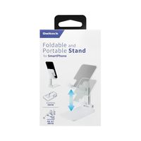 スマホスタンド 折り畳み式 厚さ11mmまで対応 高さ角度調節可 ホワイト オウルテック 1個