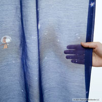 スミノエ PEANUTS セミオーダー レースカーテン ファーストビーグル 2700×1890mm ダークブルー 1セット(2枚入)（直送品）