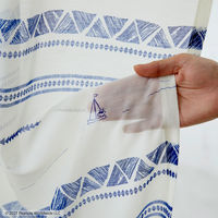 スミノエ PEANUTS セミオーダー レースカーテン ローウィング 2200×1990mm ブルー 1セット(2枚入)（直送品）